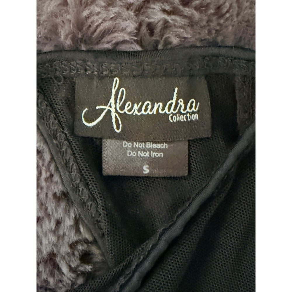 Alexandra Collection Sequin Romper Small Black Mesh Long Sleeve Dance Concert - Picture 3 of 11